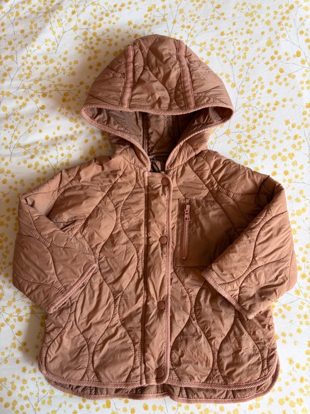 Zara Quilted Hooded Jacket EUC